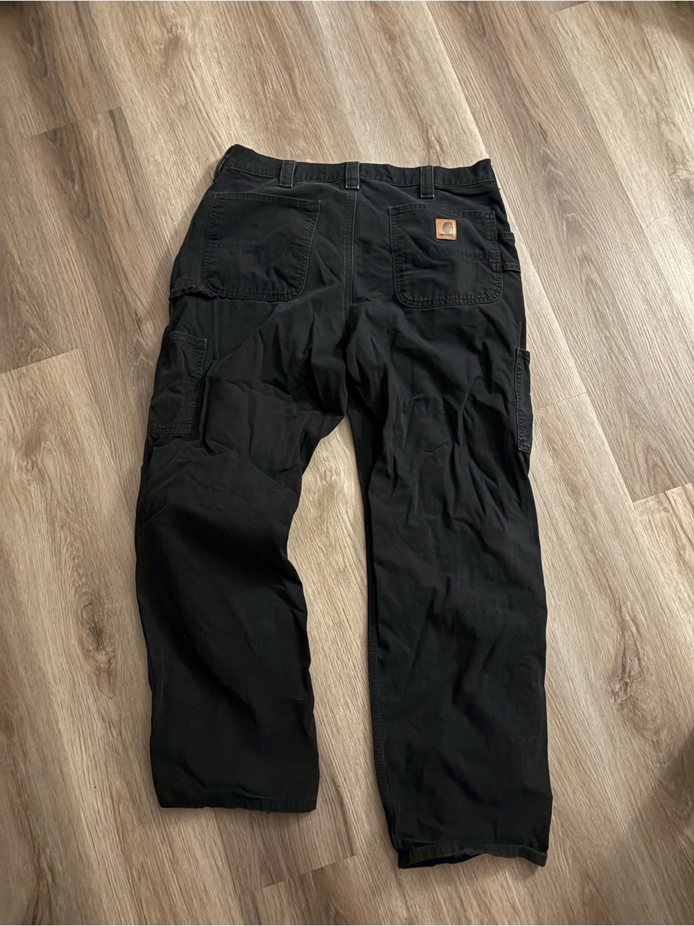 Black relaxed fit carhartt carpenter pants - Picture 4 of 5